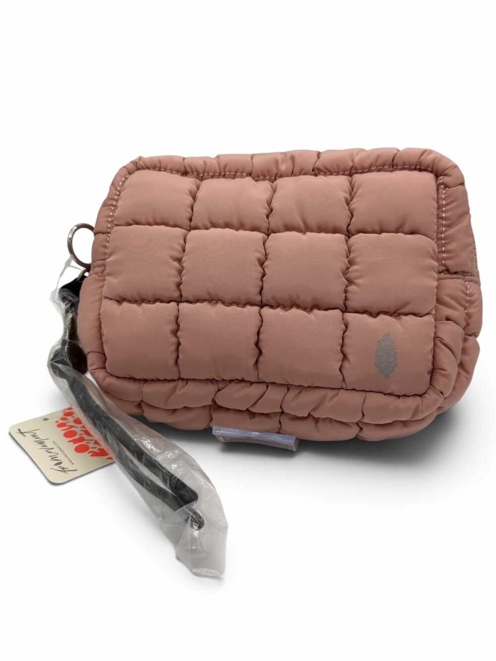 Free People FP Movement Quilted Mini Crossbody Bag Mineral Pink NWT